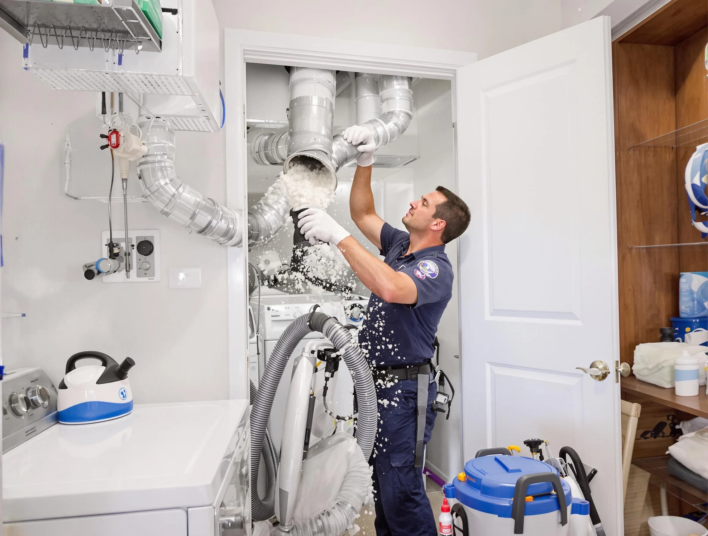 Wakefield Dryer Vent Cleaning technician delivering thorough residential dryer vent cleaning service in Wakefield