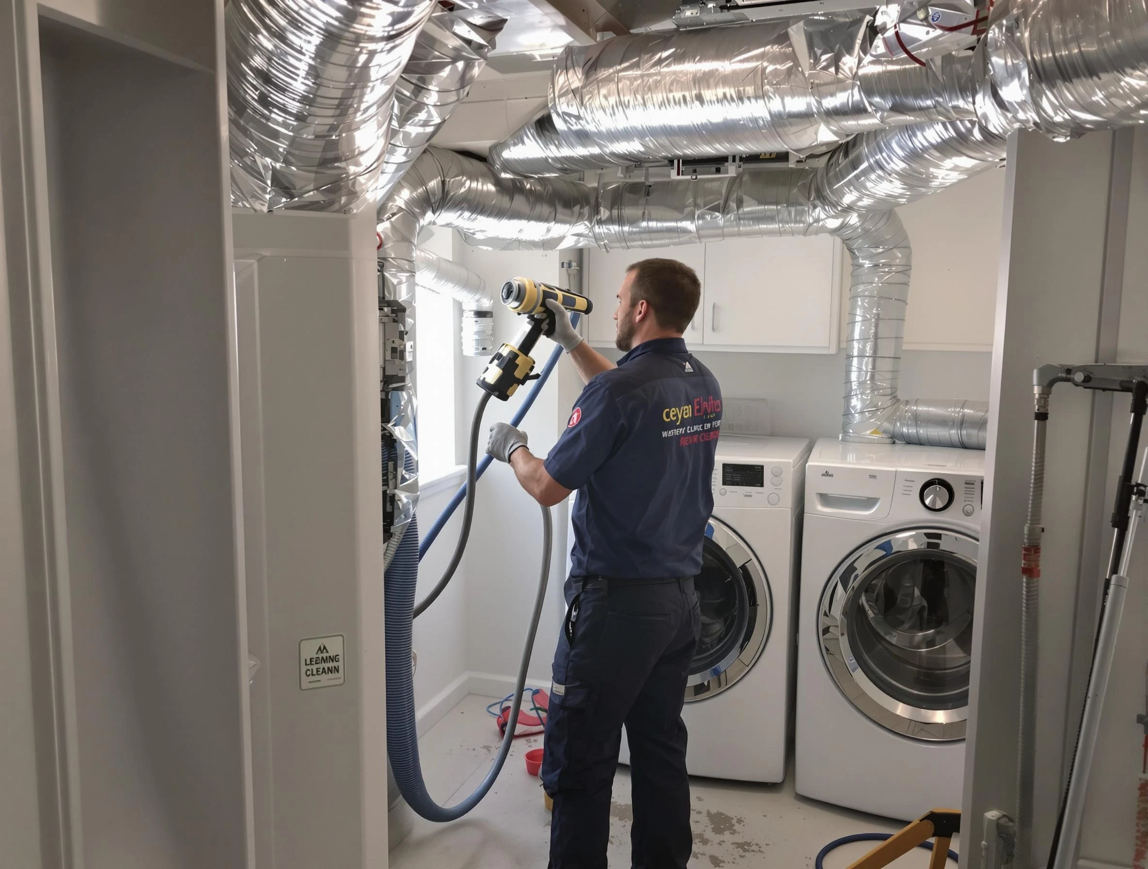 Wakefield Dryer Vent Cleaning specialist using advanced equipment for thorough duct cleaning in Wakefield